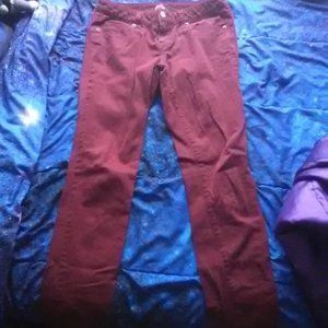 Forever 21 Burgunday Skinny Jeans